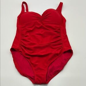 Elegant Red One-Piece Swimsuit